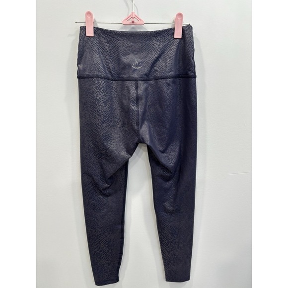 Beyond Yoga Viper High Waisted Midi Legging Size S Navy Blue Snake Print Workout - Picture 2 of 11